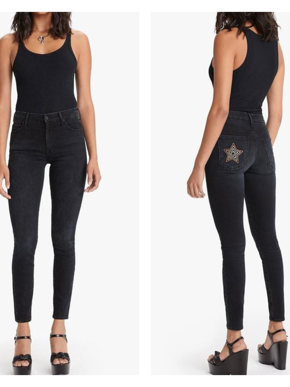 Mother High Waisted Looker Jean In Blackbird Size 26